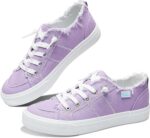 Obtaom Women's Play Fashion Sneaker White Color Washed and Leopard Canvas Slip on Shoes