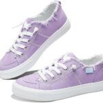 Obtaom Women's Play Fashion Sneaker White Color Washed and Leopard Canvas Slip on Shoes