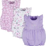 Onesies Brand Baby Girls 3-Pack Romper