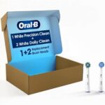 Oral-B Electric Toothbrush Replacement Brush Heads, Precision Clean, White, 1 Count + 2 Daily Clean White