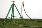 Orbit 1/2 Inch Brass Impact Sprinkler - Adjustable Metal Tripod - Long Range Lawn Watering System - 360 Degree Rotating Sprinkler - Heavy Duty Irrigation System - Adjustable 22-48 Inch Height - 58308 - Image 2