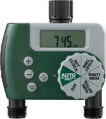 Orbit Programmable Digital Hose Watering Timer - 2 Outlet - Battery Powered - with LCD Screen - Built-in Rain Delay - Water-Resistant - 58910