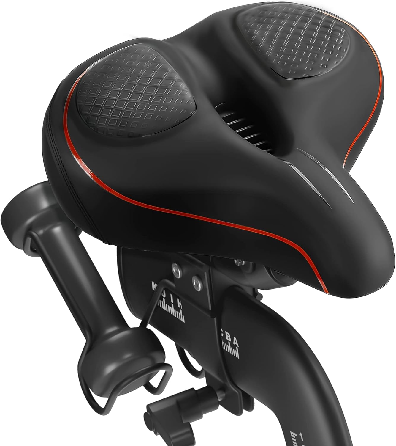 Oversized-Bike-Seat-for-Peloton-Bike-Bike-Comfort-Seat.jpg Oversized Bike Seat for Peloton Bike & Bike+, Comfort Seat Cushion Compatible with Peloton, Road or Exercise Bikes, Bicycle Wide Saddle Replacement for Men & Women, Accessories for Peloton - Image 1