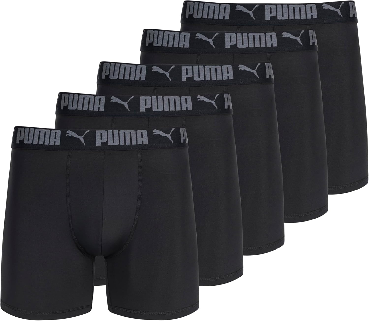 PUMA-Mens-5-Pack-Performance-Boxer-Briefs.jpg PUMA Men's 5 Pack Performance Boxer Briefs - Image 1