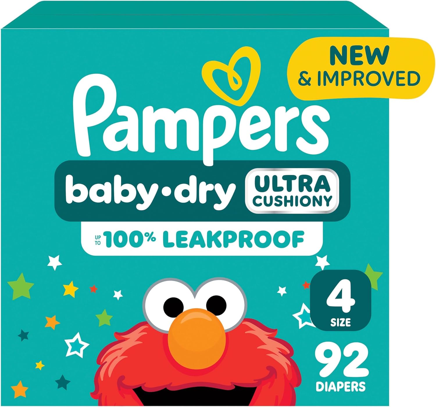 Pampers-Diapers-Baby-Dry-Size-4-92-Count.jpg Pampers Diapers - Baby Dry - Size 4, 92 Count, Absorbent Disposable Infant Diaper (Packaging May Vary) - Image 1