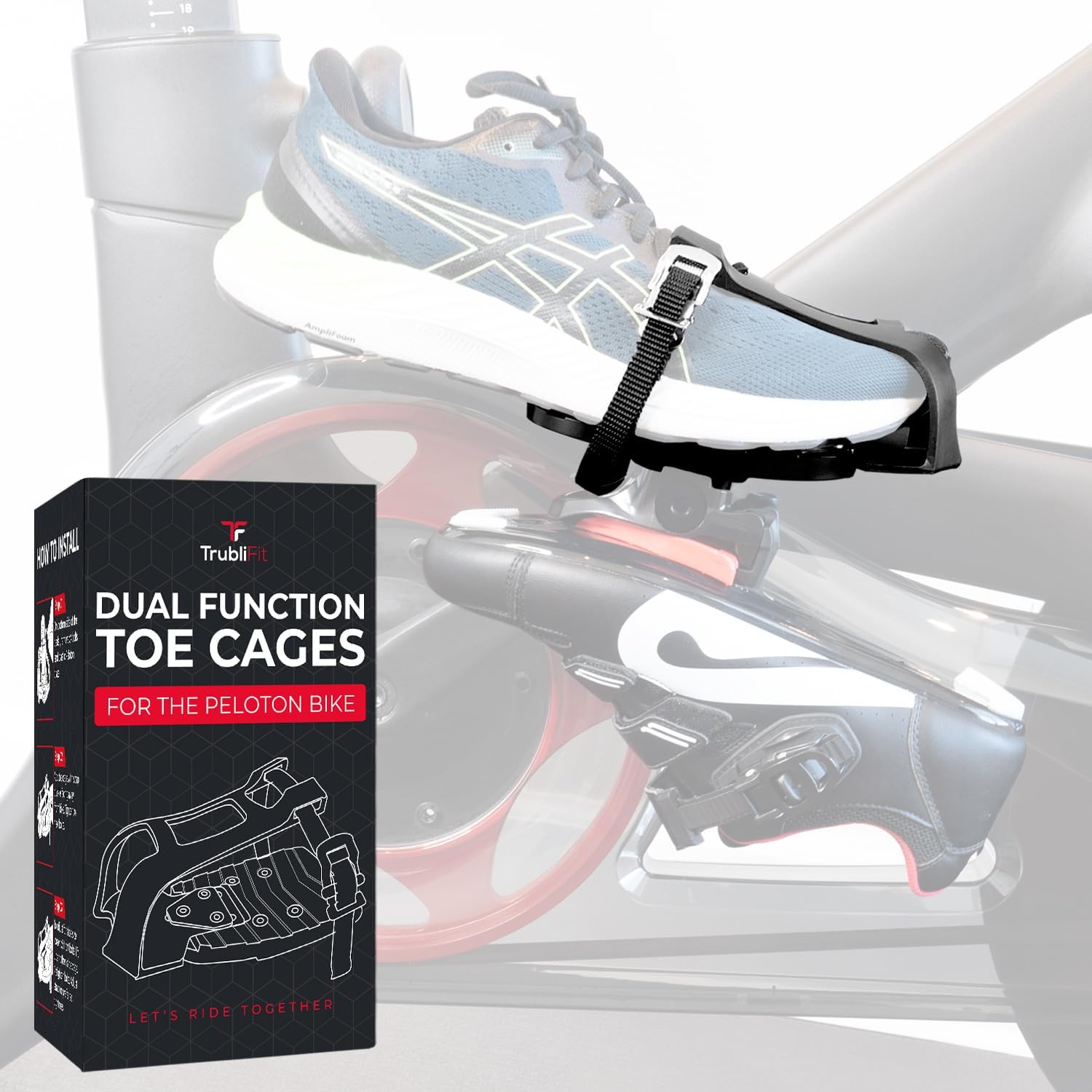 Peloton-in-Sneakers-Dual-Function-Toe-Cages-for-Peloton.jpg Peloton in Sneakers - Dual Function Toe Cages for Peloton Bike & Bike+ - Converts Pedals - Pedals for Regular Shoes or Peloton Shoes - Fits All Peloton Bikes - Image 1