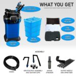 Penn-Plax Cascade 1500 Canister Filter - 350 GPH Aquarium Filter for Tanks Up to 200 Gallons - 360 Degree Flow Valves, Poly Fiber Pads, Bio-Sponge & Activated Carbon -Fresh & Saltwater -11.5x12x20.5in - Image 2