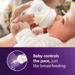 Philips Avent Natural Baby Bottles with Natural Response Nipples (Slow Flow, Flow 2), 4oz, 4-Pack, SCY900/04 - Image 2