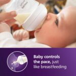 Philips Avent Natural Response Baby Gift Set - 3X 4oz Bottles with Slow Flow Nipple (Level 2), 2X 9oz Bottles with Medium Flow Nipple (Level 3), 2 Extra Nipples, 2X Soothie Pacifiers 0-3m, SCD838/02 - Image 2