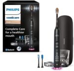 Philips Sonicare DiamondClean Smart 9500 Electric Toothbrush - Sonic Toothbrush with App, Pressure Sensor, 15 Brushing Settings, Replacement Reminder, USB Charging Travel Case, Black, Model HX9923/11