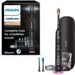 Philips Sonicare DiamondClean Smart 9500 Electric Toothbrush - Sonic Toothbrush with App, Pressure Sensor, 15 Brushing Settings, Replacement Reminder, USB Charging Travel Case, Black, Model HX9923/11