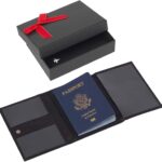Pilot Wallet Passport Holder for Travel - RFID Blocking Genuine Leather Travel Document Holder with Gift Box Passport Wallet for Pilots Men and Women