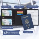 Pilot Wallet Passport Holder for Travel - RFID Blocking Genuine Leather Travel Document Holder with Gift Box Passport Wallet for Pilots Men and Women - Image 2