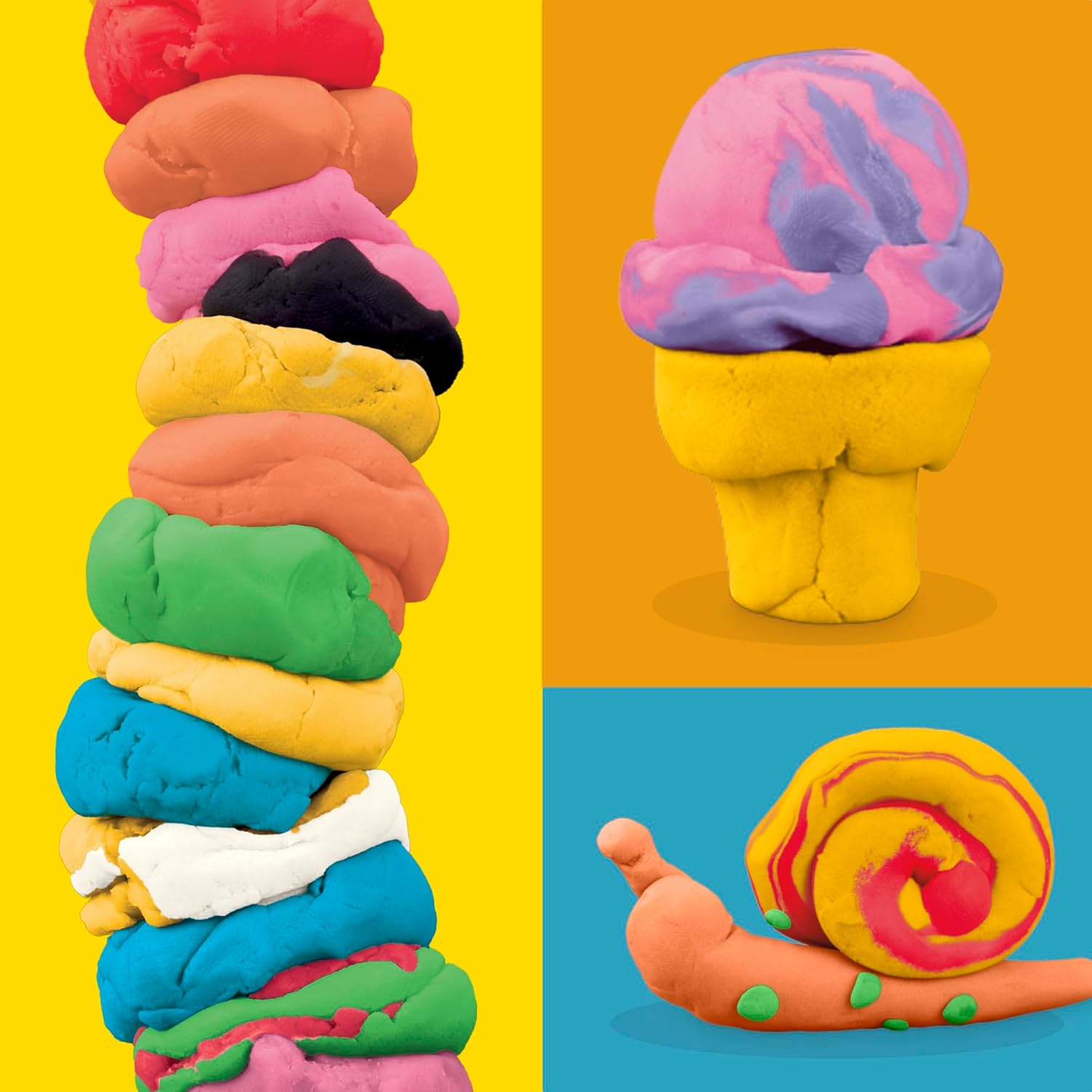 Play-Doh 9 Pack Favorite Color Set, Assorted Colors, 2 & 4 Ounce Modeling Compound Cans, Kids Arts & Crafts, Back to School Gifts & Prizes, Preschool Toys, Ages 2+ (Amazon Exclusive) - Image 2