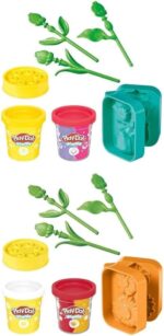 Play-Doh Flower Two Pack, Tulips, Daffodils, Sunflower & Daisies, Kids Arts & Crafts Kit, Gifts for Girls & Boys