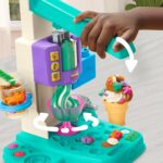 Play-Doh Rainbow Swirl Ice Cream Playset with 7 Pretend Play Kitchen Accessories, Arts and Crafts Toys for 3 Year Old Girls and Boys and Up - Image 2