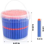 Pokiiulk Refill Darts Bullets Compatible with Nerf Guns N-Strike Elite Series, 300PCS Refill Darts Premium Foam Bullets Pack with Portable Storage Bucket - Image 2