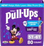 Pull-Ups Boys' Potty Training Pants, Size 5T-6T Training Underwear (46-60 lbs), 80 Count