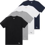 Puma Men's 4 Pack Cotton Crewneck Short Sleeve T-Shirt