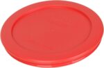 Pyrex 7200-PC 2-Cup Red Food Storage Lid (4-Pack) - Made in USA | BPA-Free Plastic | Round Shape | Designed for 7200 Glass Bowl | Dishwasher Safe | Resists Stains and Odors - Image 2