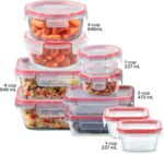 Pyrex Freshlock (10-Pack) Mixed Sized Airtight Glass Food Storage Container Set, Non Toxic, with Plastic BPA-Free Leakproof Locking Lids - Image 2