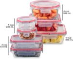 Pyrex Freshlock (7-Pack) Glass Food Storage Containers Set, (1, 2, 4 Cups) Airtight & Leakproof Plastic Locking Lids BPA-Free, Meal Prep Containers Set, Freezer Dishwasher Microwave Safe - Image 2
