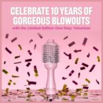 REVLON One-Step Volumizer Hair Dryer and Styler for Easy Salon-Style Blowouts, Revlon Blow Dry Brush for All Hair Types and Lengths, 10th Anniversary Pink Fizz (Limited Edition) - Image 2