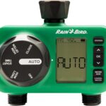Rain Bird HET200 Electronic Digital Hose End Watering/Irrigation Timer, Battery Operated, 3/4" Garden Hose Thread, Heavy-Duty Brass Inlet, 2 Outlets/Ports