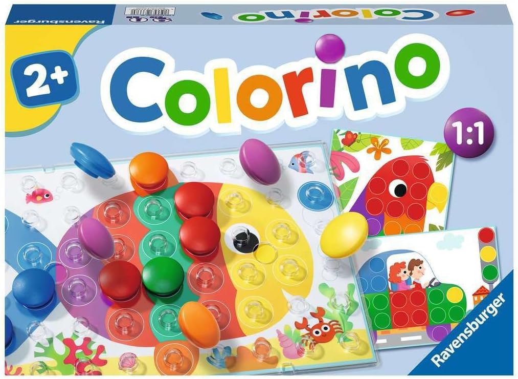 Ravensburger-Colorino-Engaging-Color-Recognition-Game-for-Kids.jpg Ravensburger Colorino - Engaging Color Recognition Game for Kids | Enhances Creativity | Promotes Fine Motor Skills | Trusted Quality, Mind-Stimulating Activity for Ages 2 and Up - Image 1