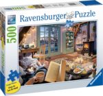 Ravensburger - Cozy Retreat - 500 Piece Large Format Jigsaw Puzzle - Enjoy The Serenity of a Simple Scene, Complete with Tea and a Good Book - Premium Quality - Puzzles for Adults - Image 2