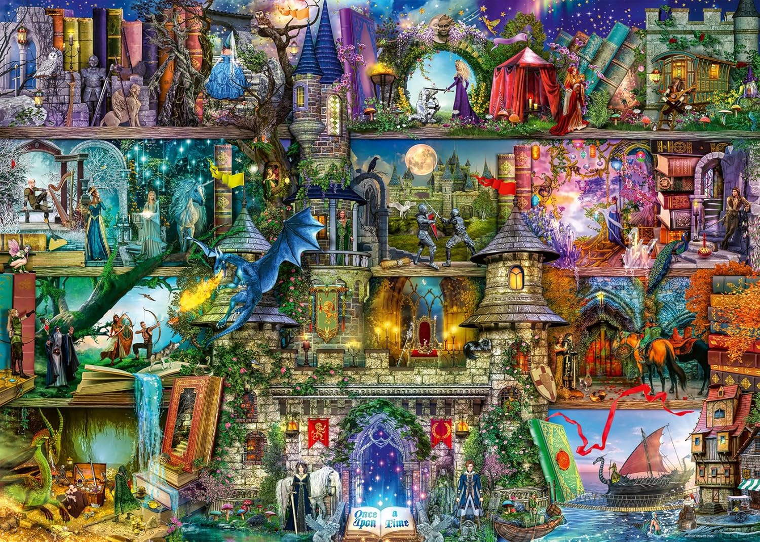 Ravensburger-Myths-Legends-1000-Piece-Jigsaw-Puzzle.jpg Ravensburger - Myths & Legends - 1000 Piece Jigsaw Puzzle - Stunning, Vivid Colors - Exciting Mythical Scene - Bold Heroes - Scary Villains - Puzzles for Adults - Image 1
