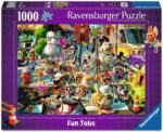 Ravensburger - The Dog Walker - 1000 Piece Jigsaw Puzzle - Vibrant, Bold Colors and Laugh Inducing Details of an Over-Committed Dog Walker - Premium Quality - Puzzles for Adults