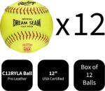 Rawlings | Official USA Pro Leather Dream Seam Fastpitch Softballs | USA/ASA | C12RYLA | 12" | Multiple Count Options - Image 2