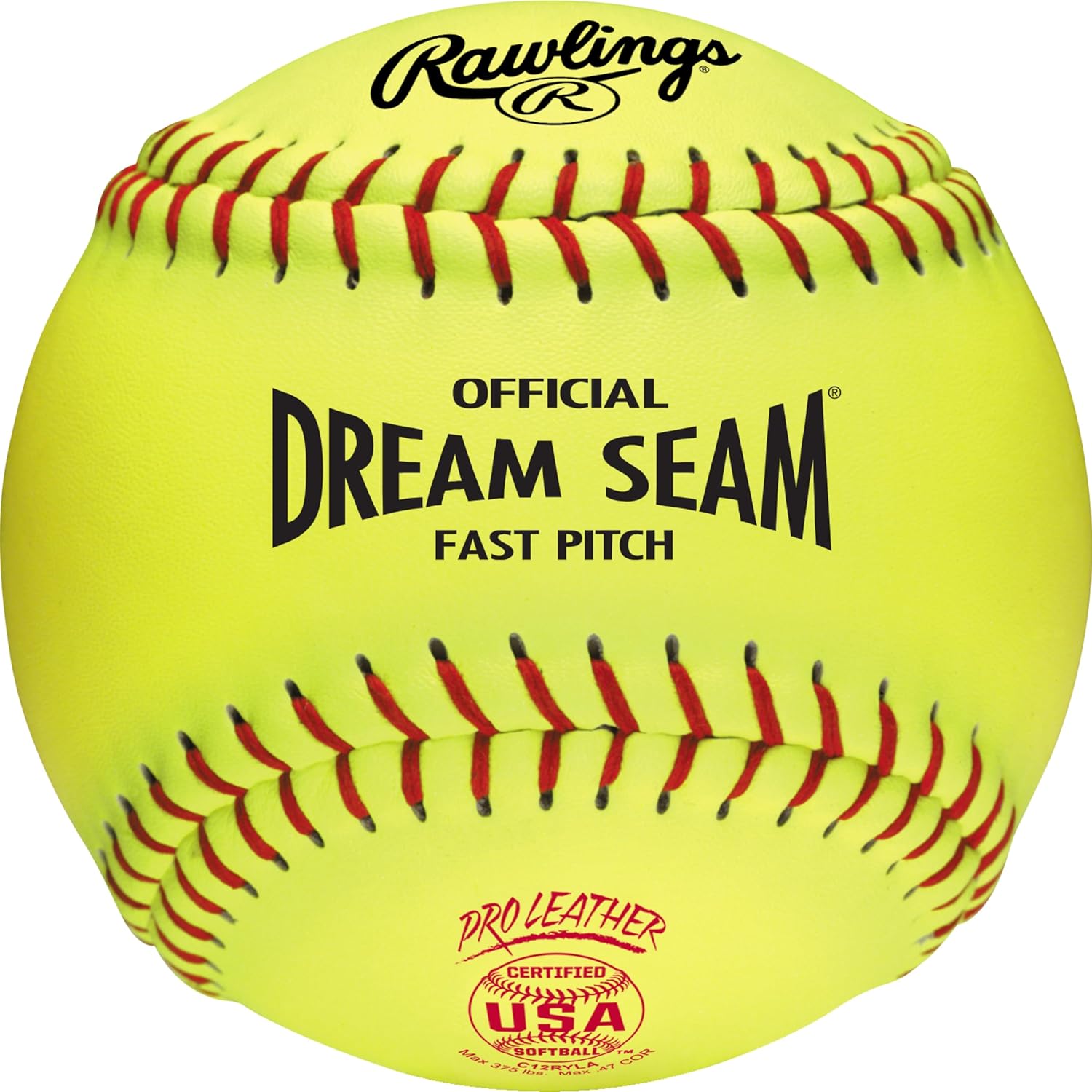 Rawlings-Official-USA-Pro-Leather-Dream-Seam-Fastpitch-Softballs.jpg Rawlings | Official USA Pro Leather Dream Seam Fastpitch Softballs | USA/ASA | C12RYLA | 12" | Multiple Count Options - Image 1