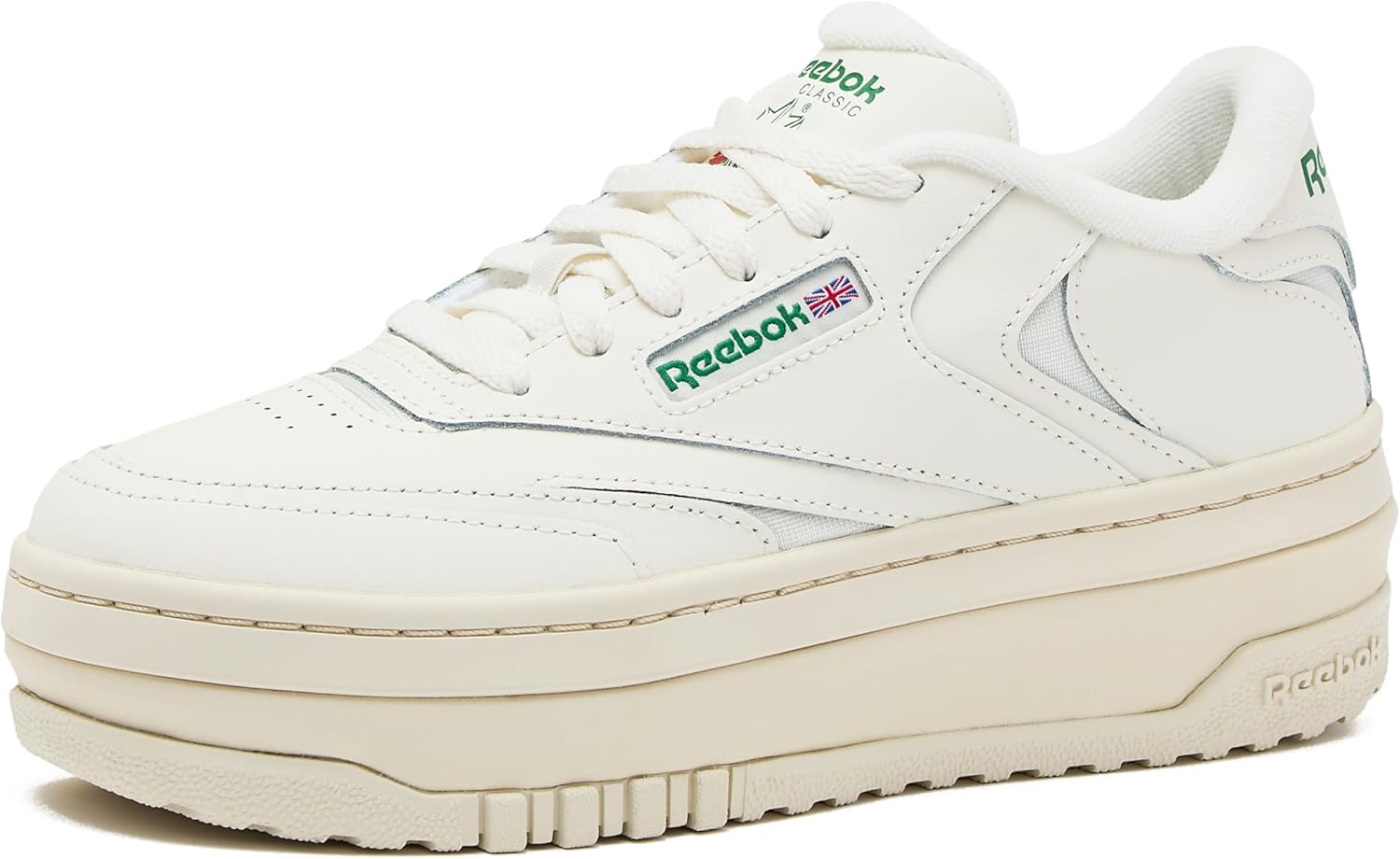 Reebok-Club-C-Extra-Platform-Sneakers-for-Women-White.jpg Reebok Club C Extra Platform Sneakers for Women - White Casual Tennis Women's Fashion Sneakers - Womens Shoes Size 5 to 11 - Image 1