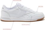 Reebok Court Advance Womens Sneakers - Casual Fashion White Sneakers for Women - Image 2