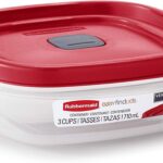 Rubbermaid 2030328 Easy Find Vented Lid Food Storage Container, 3-Cup (4)