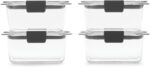 Rubbermaid Brilliance BPA Free Airtight Food Storage Containers with Lids, Set of 4 (4.7 Cup) Ideal for Lunch, Meal Prep, and Leftovers - Image 2