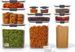 Rubbermaid Brilliance Pantry 10 Piece Set, Clear and Airtight Food and Pantry Storage Containers