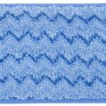 Rubbermaid Commercial Products HYGEN Microfiber Room Mop Pad, 18-Inch, Blue, Single-Sided, Damp Mop Head for Heavy-Duty Cleaning on Hardwood/Tile/Laminated Floors in Kitchen/Lobby/Office, Pack of 12