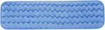 Rubbermaid Commercial Products HYGEN Microfiber Room Mop Pad, 18-Inch, Blue, Single-Sided, Damp Mop Head for Heavy-Duty Cleaning on Hardwood/Tile/Laminated Floors in Kitchen/Lobby/Office, Pack of 12
