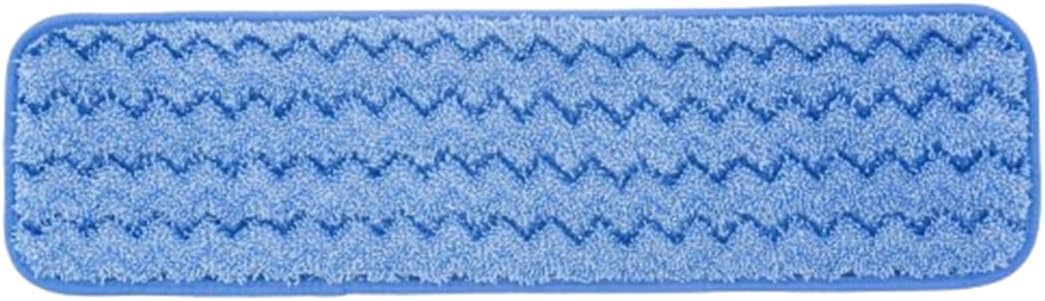Rubbermaid-Commercial-Products-HYGEN-Microfiber-Room-Mop-Pad-18-Inch-Blue.jpg Rubbermaid Commercial Products HYGEN Microfiber Room Mop Pad, 18-Inch, Blue, Single-Sided, Damp Mop Head for Heavy-Duty Cleaning on Hardwood/Tile/Laminated Floors in Kitchen/Lobby/Office, Pack of 12 - Image 1