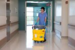 Rubbermaid Commercial Products Supply Organizing Caddy for Brute Trash Cans Yellow Tool Organizer Storage for Spray Bottles/Paper Towels/Gloves/Scrub Brush 1 Count - Image 2