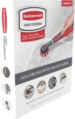 Rubbermaid Reveal Power Scrubber 5-Piece Kit, Cordless Electric Battery Powered Spin Scrub Brush, Water Resistant, for Home/Kitchen/Bathroom/Grout/Tile/Shower/Tub - Image 2
