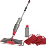 Rubbermaid Reveal Spray Mop Floor Cleaning Kit, 3 Reusable Microfiber Wet Pads, 1 Refillable Bottle, Cordless, Multi-Surface Mopping for All Home/Bathroom/Office Floors
