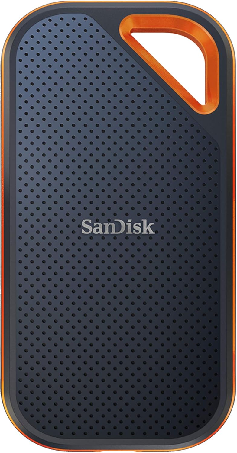 SANDISK-1TB-Extreme-PRO-Portable-SSD-Up-to-2000MBs.jpg SANDISK 1TB Extreme PRO Portable SSD - Up to 2000MB/s - USB-C, USB 3.2 Gen 2x2, IP65 Water and Dust Resistance, Updated Firmware - External Solid State Drive - SDSSDE81-1T00-G25 - Image 1