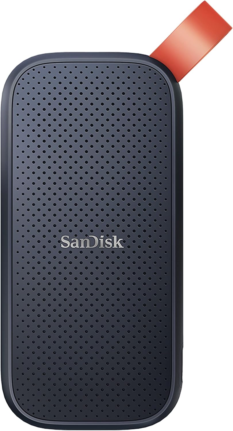 SANDISK-1TB-Portable-SSD-Up-to-800MBs-USB-C-USB.jpg SANDISK 1TB Portable SSD - Up to 800MB/s, USB-C, USB 3.2 Gen 2, Updated Firmware - External Solid State Drive - SDSSDE30-1T00-G26 - Image 1