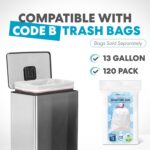 SIMPLI-MAGIC 50 Liter / 13.2 Gallon Soft-Close, Smudge Resistant Trash Can with Foot Pedal and Built in Filter- Stainless Steel, Sleek Finish - Image 2