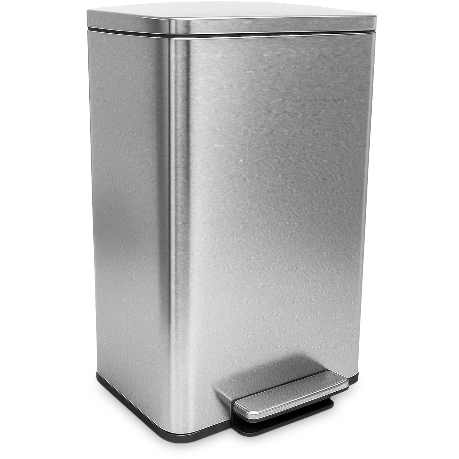 SIMPLI-MAGIC-50-Liter-132-Gallon-Soft-Close-Smudge-Resistant-Trash.jpg SIMPLI-MAGIC 50 Liter / 13.2 Gallon Soft-Close, Smudge Resistant Trash Can with Foot Pedal and Built in Filter- Stainless Steel, Sleek Finish - Image 1