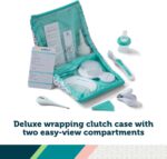 Safety 1st Deluxe Baby Healthcare and Grooming Kit, Pyramids Aqua, Newborn Baby Essentials, One Size, 24 Pieces - Image 2